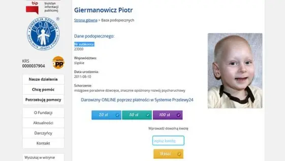 Możesz nam pomagać Piotrek na zdjęciu 